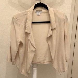 Nude relaxed cropped blazer